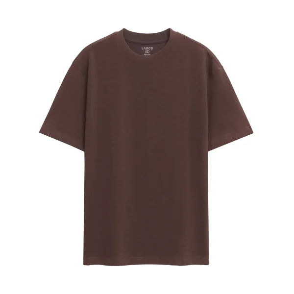 Áo Thun Tee cổ tròn Unisex Lados-9144-nâu
