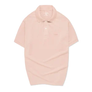 Áo thun nam có cổ trơn cao cấp LADOS-9084-hồng salmon