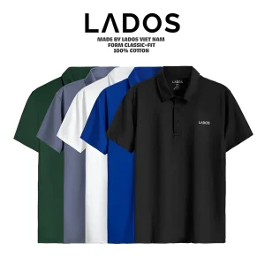 Áo thun polo nam thể thao LADOS - 9080 có cổ bẻ, vải thun lạnh, phông rộng_9