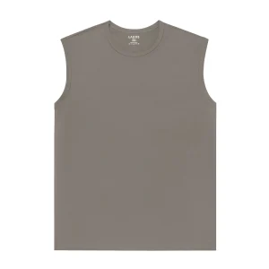 Áo thun tank top nam trơn LADOS-9085-be xám