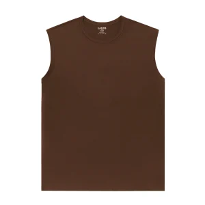 Áo thun tank top nam trơn LADOS-9085-cacao