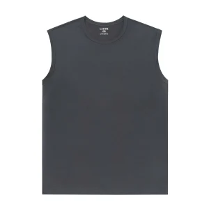 Áo thun tank top nam trơn LADOS-9085-xám đậm