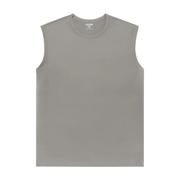 Áo thun tank top nam trơn LADOS-9085-xám nhạt