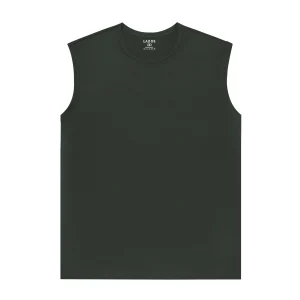 Áo thun tank top nam trơn LADOS-9085-xám rêu