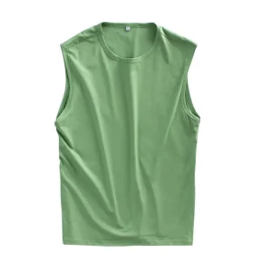 Áo thun tank top nam trơn LADOS-9085-xanh lá