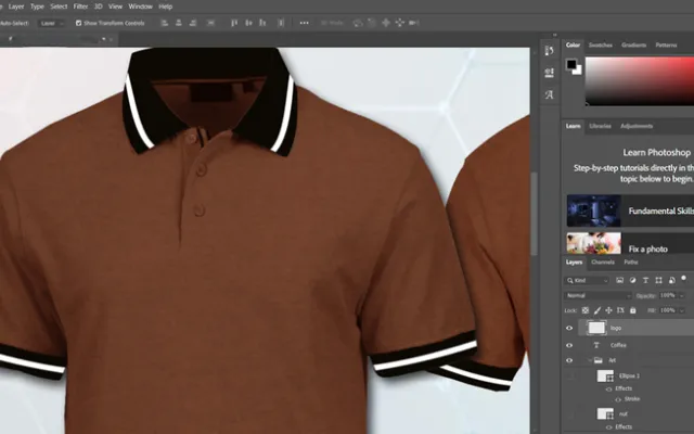 Chi tiết được đội ngũ xưởng may làm thiết kế áo thun dù bạn không biết dùng Photoshop
