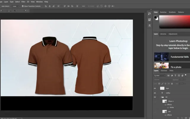 Đội ngũ xưởng may nếu thiết kế áo thun dù bạn không biết dùng Photoshop