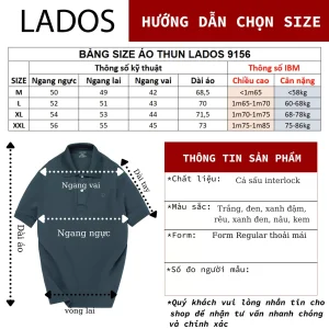 Kích cỡ Áo Thun Polo Nam LADOS-9156