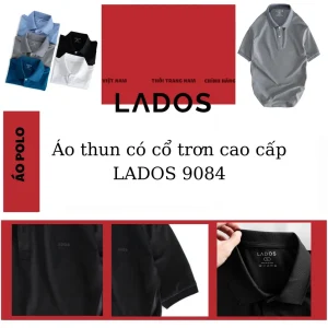 Mẫu Áo thun nam có cổ trơn cao cấp LADOS-9084