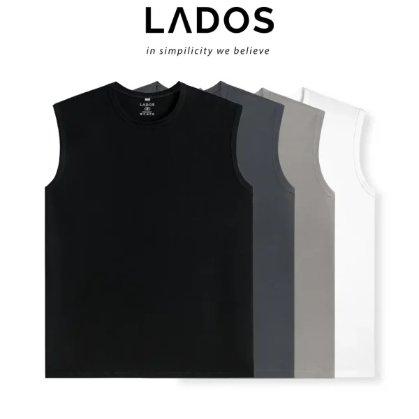 Mẫu áo thun tank top nam trơn LADOS-9085