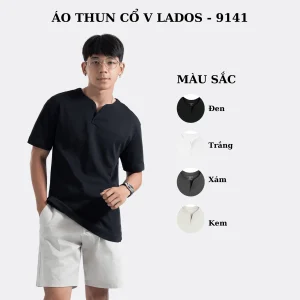 Màu sắc Áo thun tay ngắn cổ tròn xẻ V nam nữ LADOS-9141