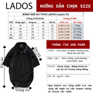 Size Áo thun nam có cổ trơn cao cấp LADOS-9084