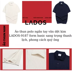 Thông tin Áo thun polo ngắn tay vân dệt kim LADOS-9187