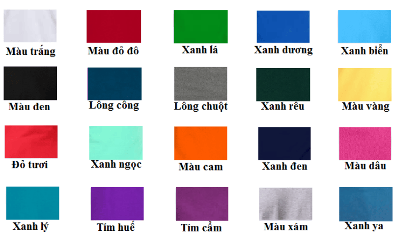 Bảng Màu Áo Polo Nam Top 5 Tone Màu Phổ Biến